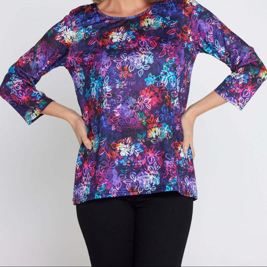 Camden Jersey Top - Rainbow Floral Etch, available at: https://www.daltik.com/