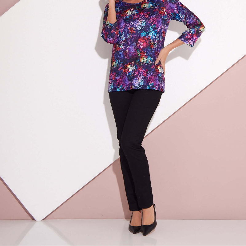 Camden Jersey Top - Rainbow Floral Etch, available at: https://www.daltik.com/