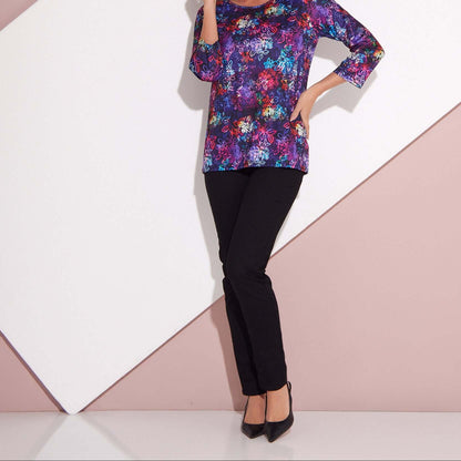 Camden Jersey Top - Rainbow Floral Etch, available at: https://www.daltik.com/