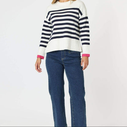 Maddy High Rise Wide Leg Jean | Dark Denim, available at: https://www.daltik.com/
