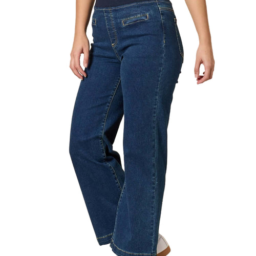 Maddy High Rise Wide Leg Jean | Dark Denim, available at: https://www.daltik.com/