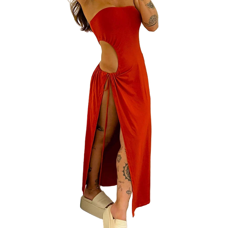 bandeau-side-slit-tie-bodysuit-dress-1-https://daltik.com/
